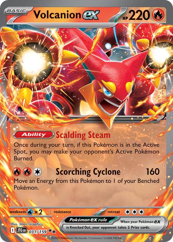 Volcanion ex (31/180) Scarlet and Violet Journey Together Double Rare Pokemon Card TCG Near Mint
