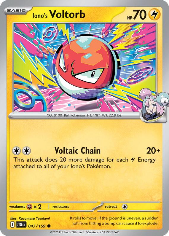 Ionos Voltorb (47/180) Scarlet and Violet Journey Together Common Pokemon Card TCG Near Mint