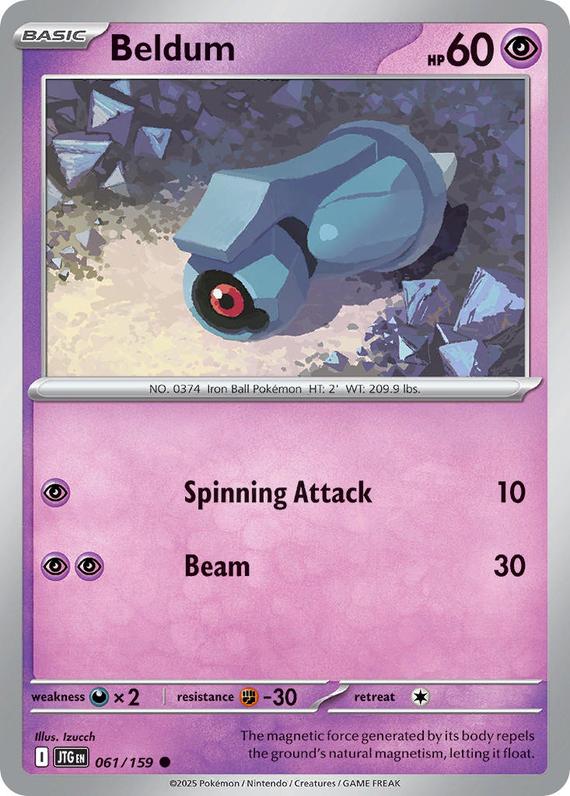 Beldum (61/180) Scarlet and Violet Journey Together Common Pokemon Card TCG Near Mint