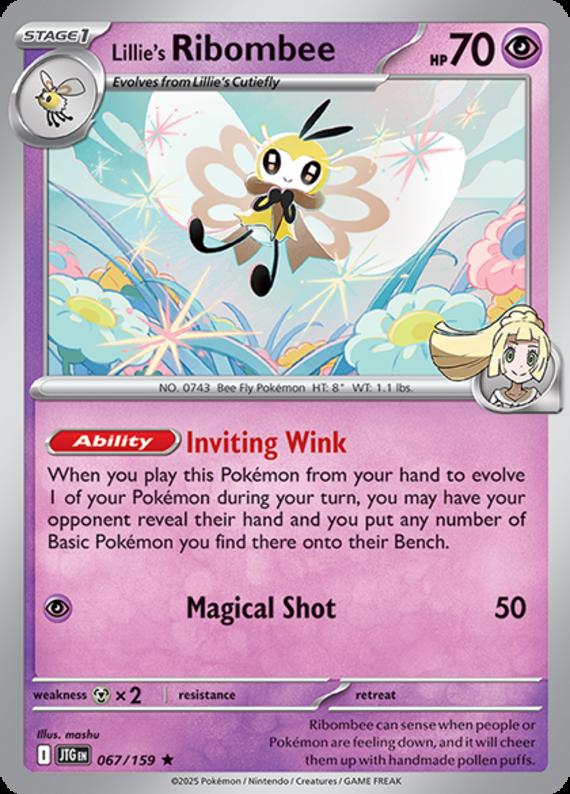 Lillies Ribombee (67/180) Scarlet and Violet Journey Together Reverse Holo Rare Pokemon Card TCG Near Mint