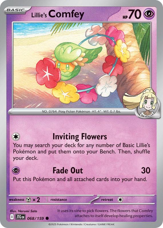 Lillies Comfey (68/180) Scarlet and Violet Journey Together Common Pokemon Card TCG Near Mint
