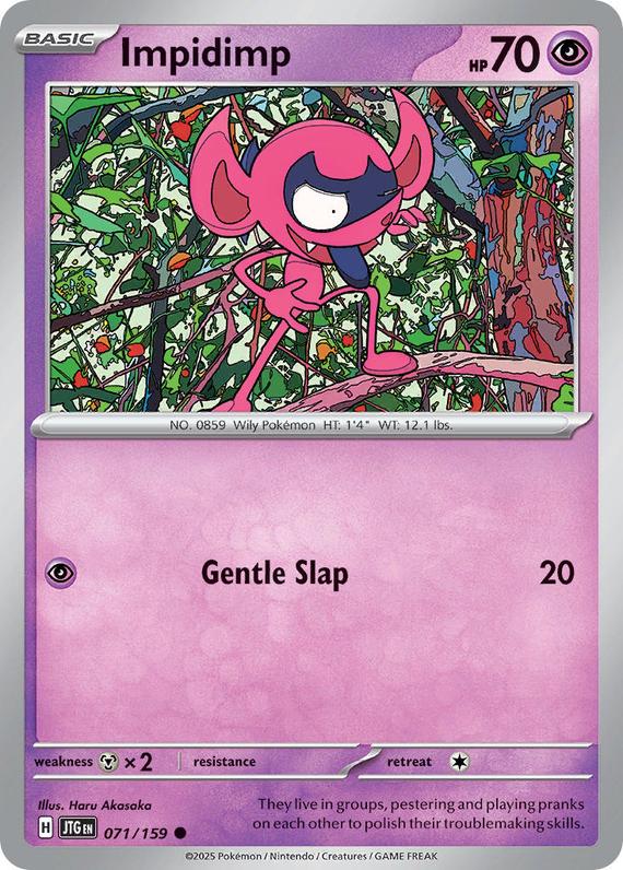 Impidimp (71/180) Scarlet and Violet Journey Together Reverse Holo Common Pokemon Card TCG Near Mint