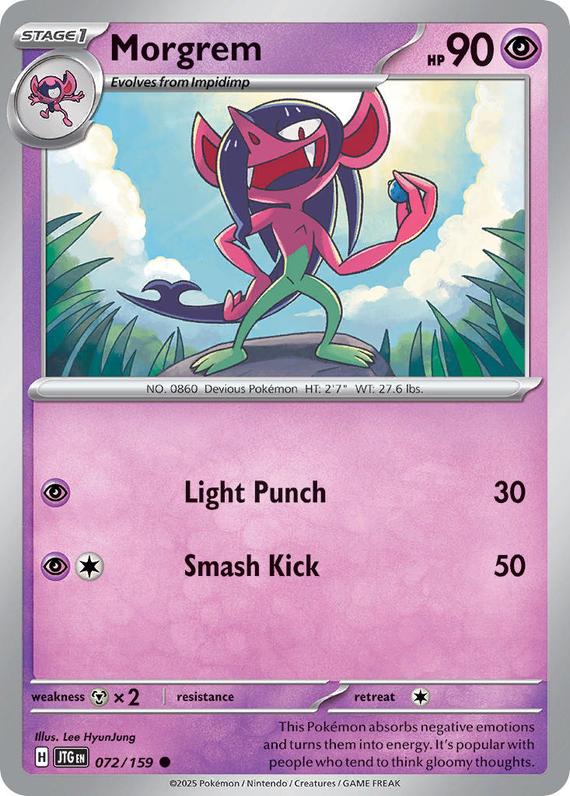 Morgrem (72/180) Scarlet and Violet Journey Together Common Pokemon Card TCG Near Mint