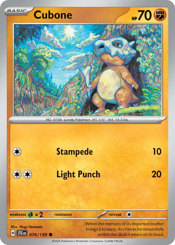 Cubone (76/180) Scarlet and Violet Journey Together Common Pokemon Card TCG Near Mint