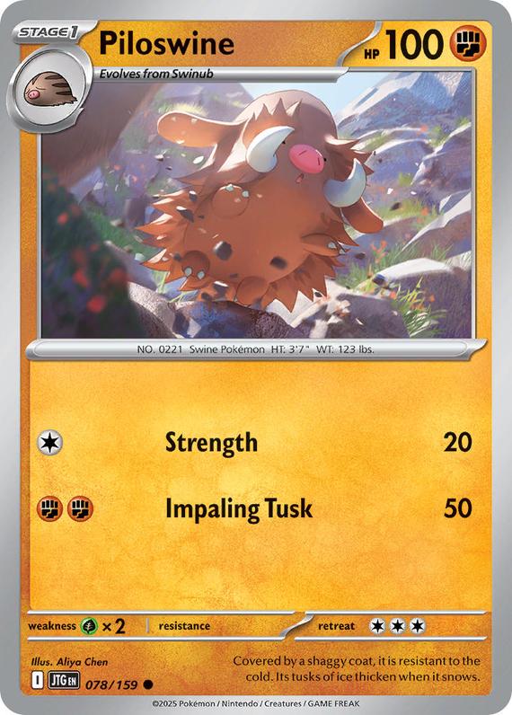 Piloswine (78/180) Scarlet and Violet Journey Together Common Pokemon Card TCG Near Mint