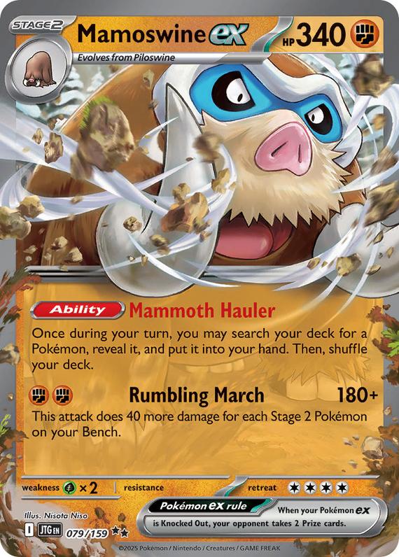 Mamoswine ex (79/180) Scarlet and Violet Journey Together Double Rare Pokemon Card TCG Near Mint