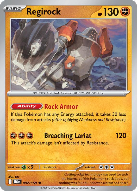 Regirock (82/180) Scarlet and Violet Journey Together Holo Rare Pokemon Card TCG Near Mint