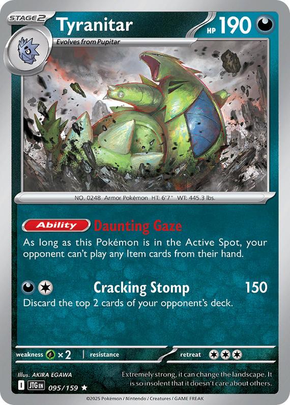 Tyranitar (95/180) Scarlet and Violet Journey Together Holo Rare Pokemon Card TCG Near Mint