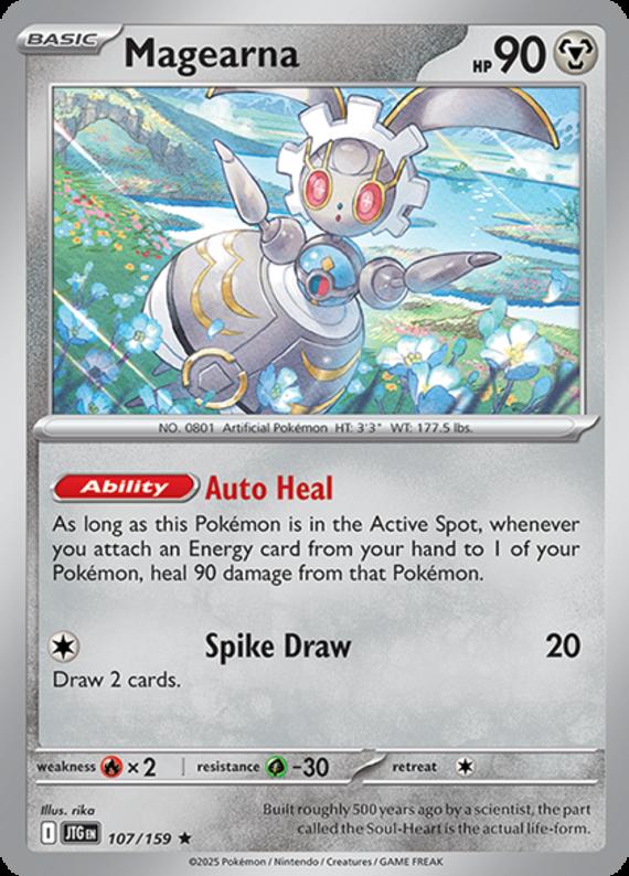 Magearna (107/180) Scarlet and Violet Journey Together Reverse Holo Rare Pokemon Card TCG Near Mint