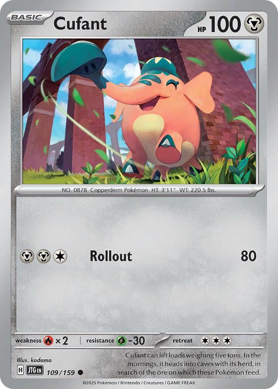 Cufant (109/180) Scarlet and Violet Journey Together Reverse Holo Common Pokemon Card TCG Near Mint