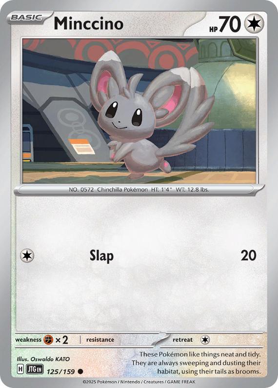 Minccino (125/180) Scarlet and Violet Journey Together Reverse Holo Common Pokemon Card TCG Near Mint