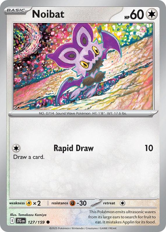 Noibat (127/180) Scarlet and Violet Journey Together Reverse Holo Common Pokemon Card TCG Near Mint