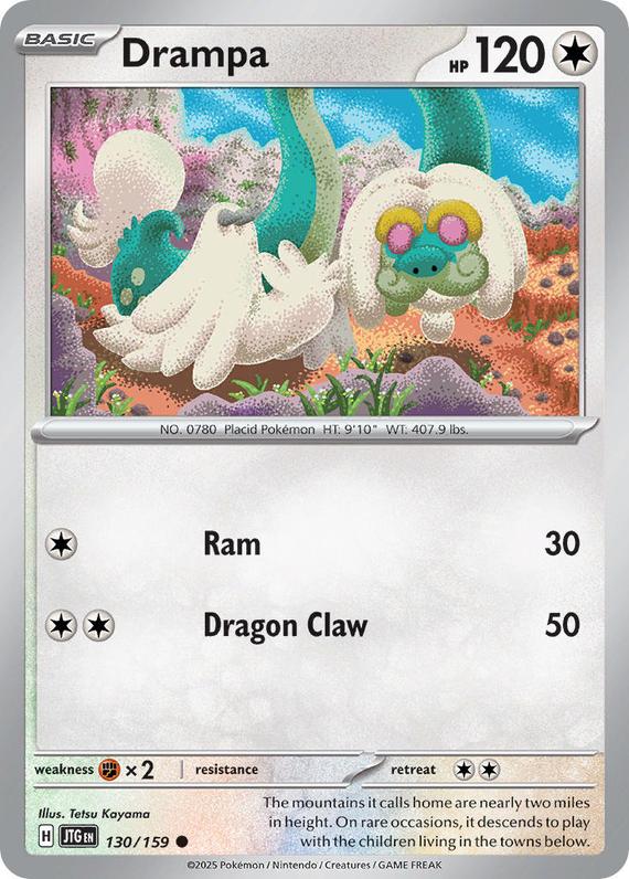 Drampa (130/180) Scarlet and Violet Journey Together Common Pokemon Card TCG Near Mint