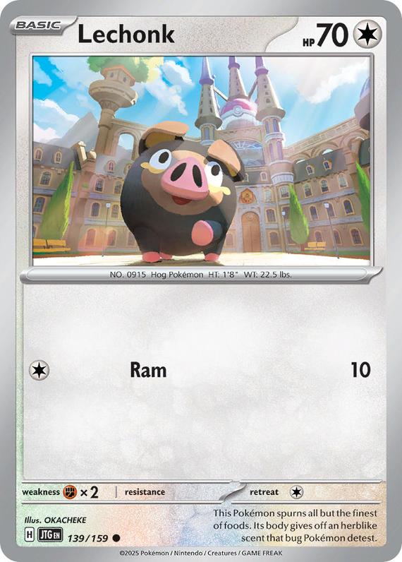 Lechonk (139/180) Scarlet and Violet Journey Together Common Pokemon Card TCG Near Mint