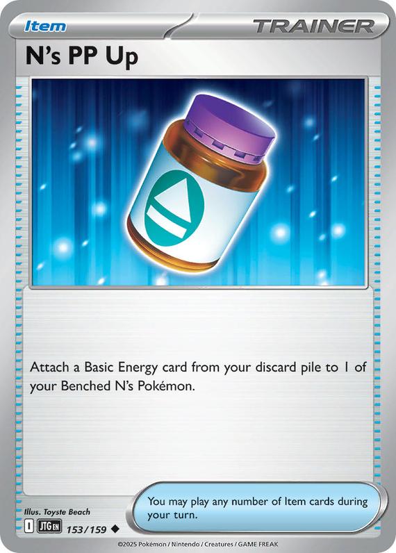 Ns PP Up (153/180) Scarlet and Violet Journey Together Reverse Holo Uncommon Pokemon Card TCG Near Mint