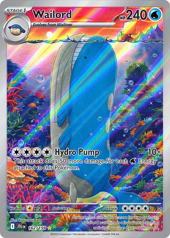 Wailord (162/180) Scarlet and Violet Journey Together Illustration Rare Pokemon Card TCG Near Mint
