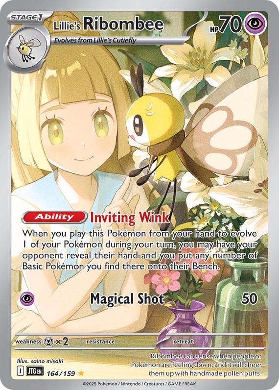 Lillies Ribombee (164/180) Scarlet and Violet Journey Together Illustration Rare Pokemon Card TCG Near Mint