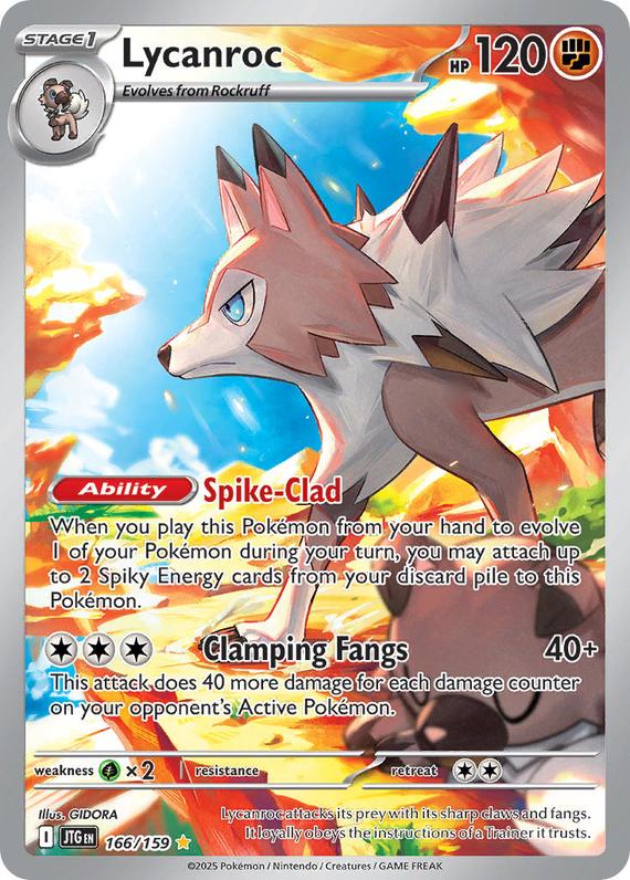 Lycanroc (166/180) Scarlet and Violet Journey Together Illustration Rare Pokemon Card TCG Near Mint