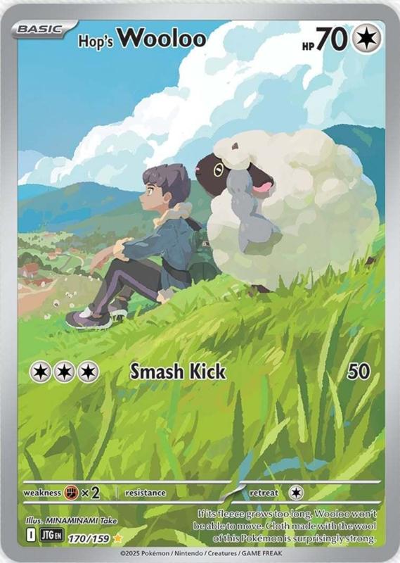 Hops Wooloo (170/180) Scarlet and Violet Journey Together Illustration Rare Pokemon Card TCG Near Mint