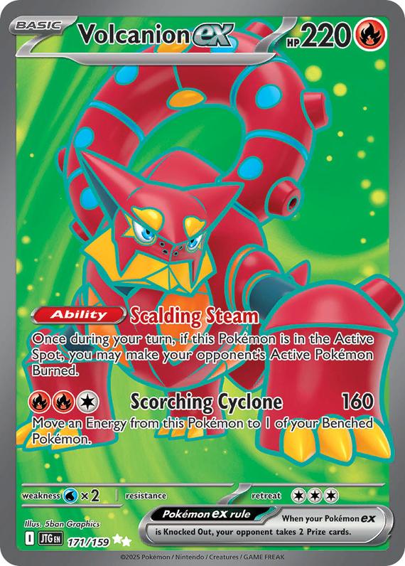 Volcanion ex (171/180) Scarlet and Violet Journey Together Ultra Rare Pokemon Card TCG Near Mint