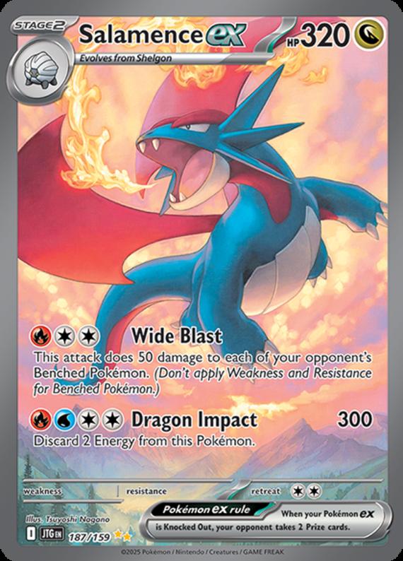Salamence ex (187/180) Scarlet and Violet Journey Together Special Illustration Rare Pokemon Card TCG Near Mint