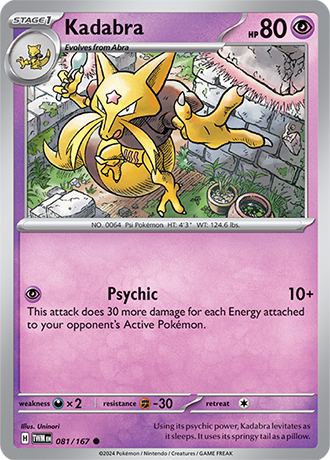 Kadabra 081/167  SV Twilight Masquerade Common Pokemon Card TCG Near Mint
