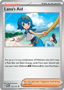 Lana's Aid 155/167 SV Twilight Masquerade Uncommon Trainer Pokemon Card TCG Near Mint