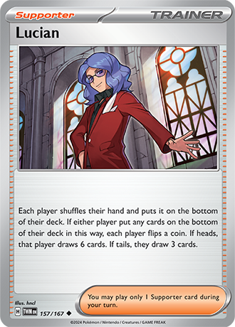 Lucian 157/167 SV Twilight Masquerade Uncommon Trainer Pokemon Card TCG Near Mint