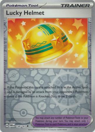 Lucky Helmet 158/167 SV Twilight Masquerade Reverse Holo Uncommon Trainer Pokemon Card TCG Near Mint 