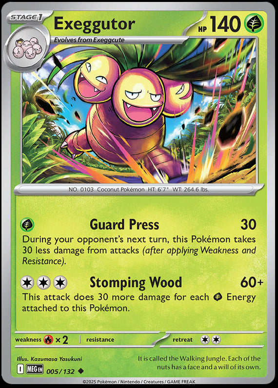 Exeggutor (5/132) Mega Evolution Base Set Uncommon Pokemon Card TCG
