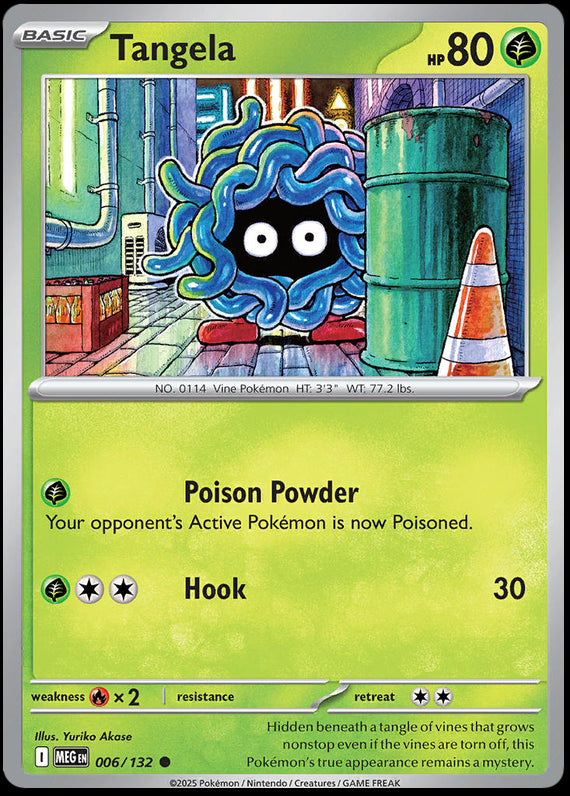 Tangela (6/132) Mega Evolution Base Set Reverse Holo Common Pokemon Card TCG