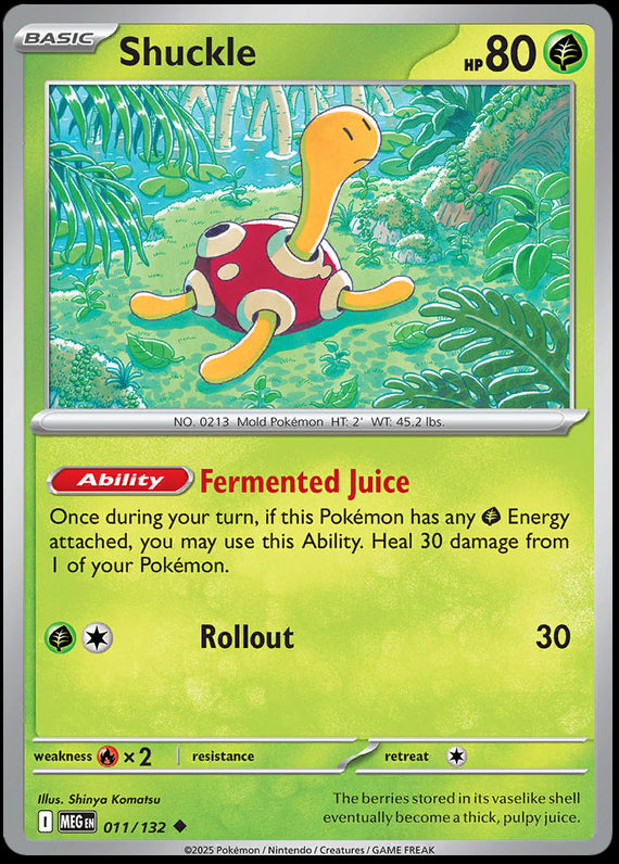 Shuckle (11/132) Mega Evolution Base Set Uncommon Pokemon Card TCG