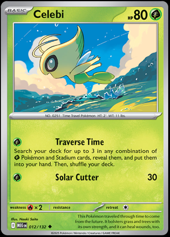 Celebi (12/132) Mega Evolution Base Set Uncommon Pokemon Card TCG