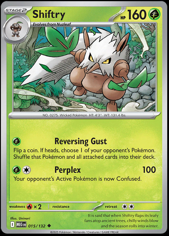 Shiftry (15/132) Mega Evolution Base Set Uncommon Pokemon Card TCG