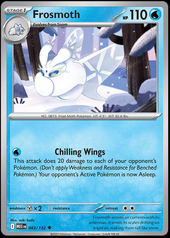 Frosmoth (43/132) Mega Evolution Base Set Uncommon Pokemon Card TCG