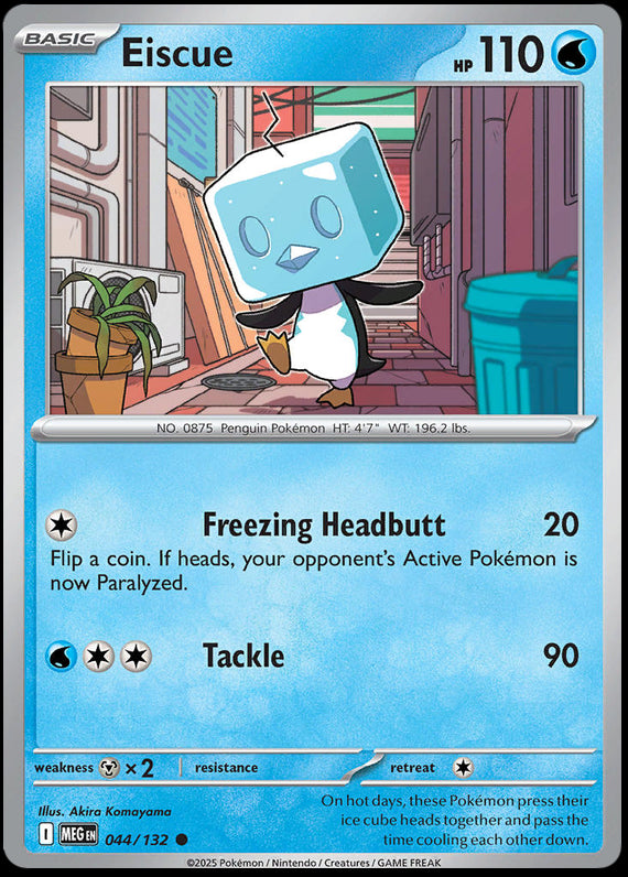 Eiscue (44/132) Mega Evolution Base Set Reverse Holo Common Pokemon Card TCG