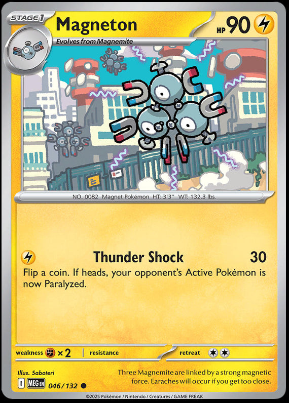 Magneton (46/132) Mega Evolution Base Set Reverse Holo Common Pokemon Card TCG
