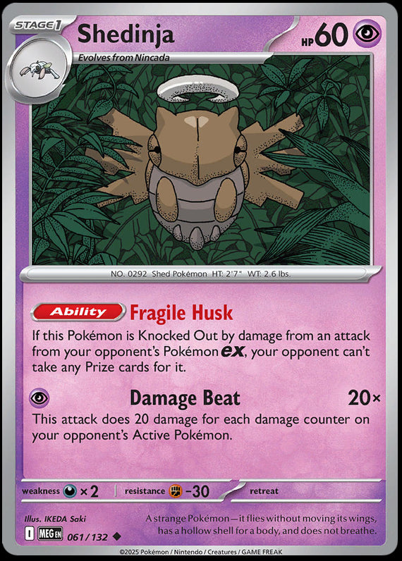Shedinja (61/132) Mega Evolution Base Set Uncommon Pokemon Card TCG