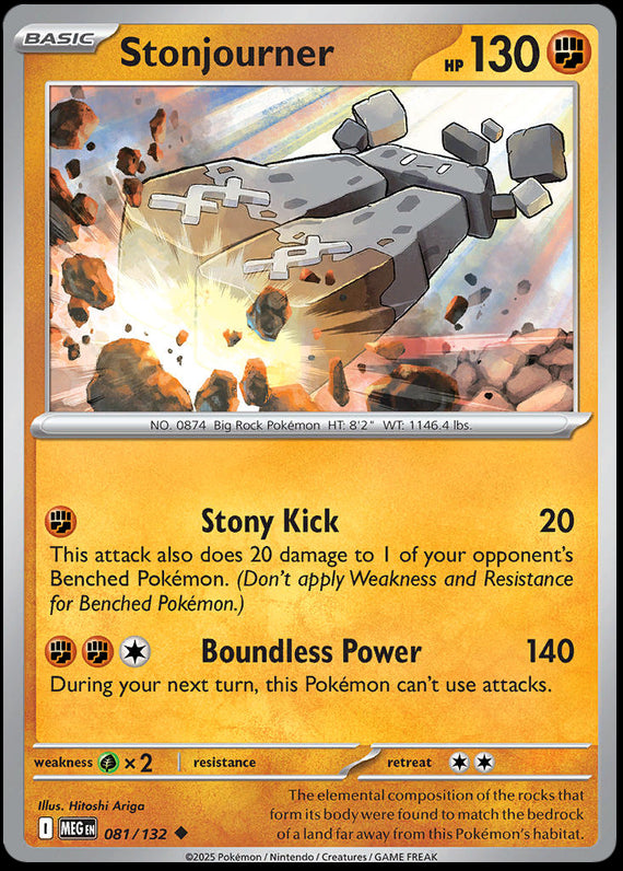 Stonjourner (81/132) Mega Evolution Base Set Uncommon Pokemon Card TCG