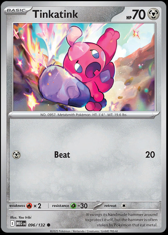 Tinkatink (96/132) Mega Evolution Base Set Common Pokemon Card TCG