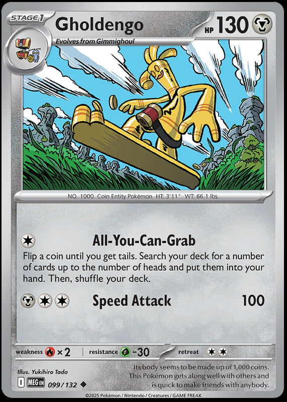 Gholdengo (99/132) Mega Evolution Base Set Uncommon Pokemon Card TCG