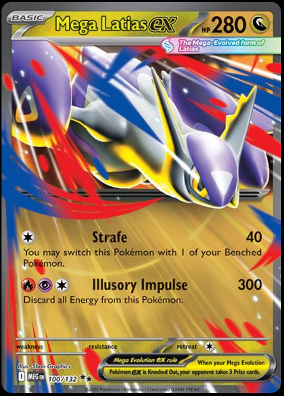 Mega Latias ex (100/132) Mega Evolution Base Set Double Rare Pokemon Card TCG