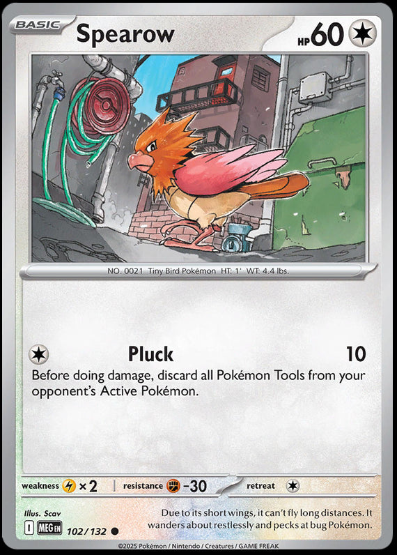 Spearow (102/132) Mega Evolution Base Set Common Pokemon Card TCG