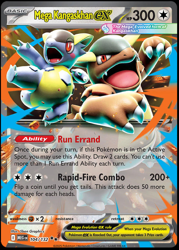 Mega Kangaskhan ex (104/132) Mega Evolution Base Set Double Rare Pokemon Card TCG