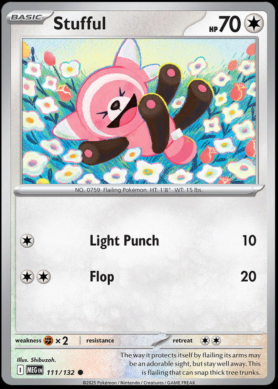 Stufful (111/132) Mega Evolution Base Set Common Pokemon Card TCG