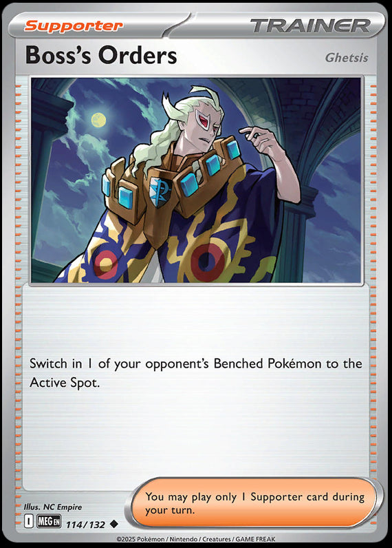 Bosss Orders [Ghetsis] (114/132) Mega Evolution Base Set Uncommon Pokemon Card TCG