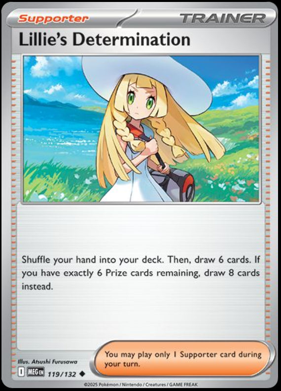 Lillies Determination (119/132) Mega Evolution Base Set Reverse Holo Uncommon Pokemon Card TCG