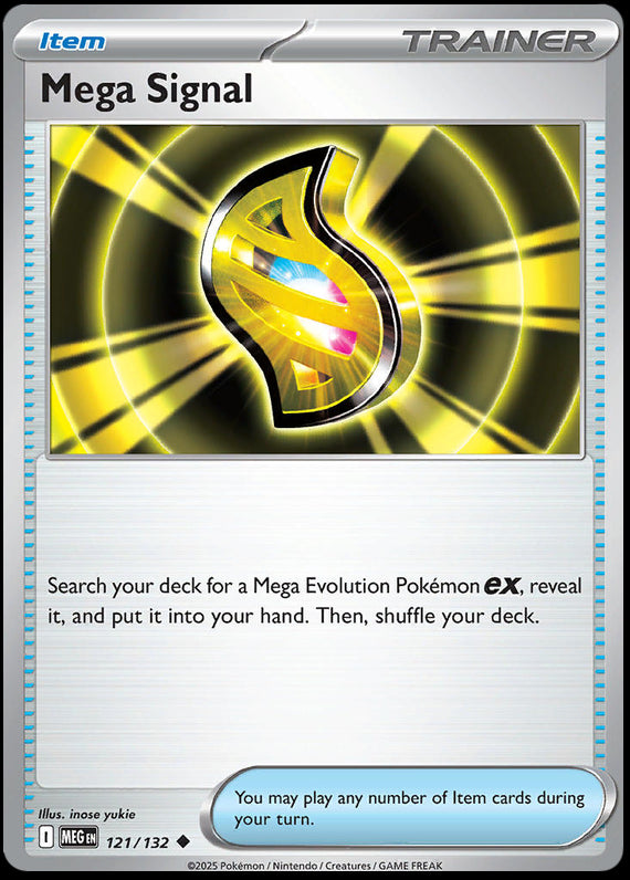 Mega Signal (121/132) Mega Evolution Base Set Uncommon Pokemon Card TCG