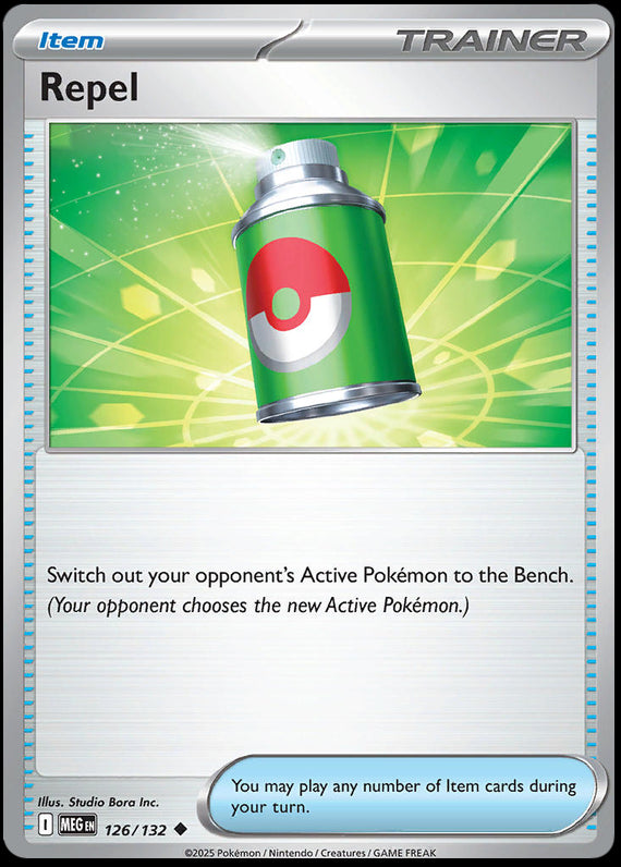 Repel (126/132) Mega Evolution Base Set Reverse Holo Uncommon Pokemon Card TCG