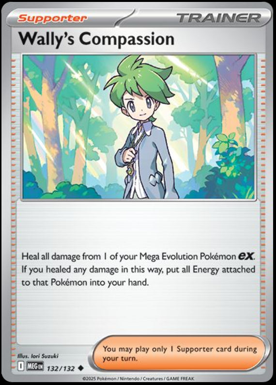 Wallys Compassion (132/132) Mega Evolution Base Set Uncommon Pokemon Card TCG